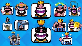 All 23 King Emotes in Clash Royale  King Emotes ASMR [upl. by Bayless380]