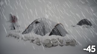 Extreme Winter Camping in Alaska 45C 6 Nights of Extremely Cold Winter Camping in a Hot Tent [upl. by Wj70]