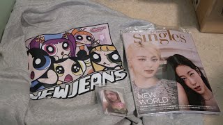 NEWJEANS x LINEFRIENDS ZIP UP HOODIE  NINGNING PC  SINGLES MAGAZINE LE SSERAFIM UNBOXINGREVIEW [upl. by Heimer776]