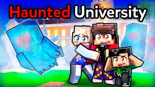 Sneaking into a HAUNTED UNIVERSITY in Minecraft [upl. by Neirrad]