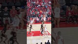 Natalie Potts Three Point Shot Kendall Moriarty Assist Nebraska Husker Women’s Basketball 11924 [upl. by Neelrahc]