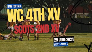 20240629  Raw Footage  Wellington College 4th XV vs Scots College 2nd XV  Onslow Cup [upl. by Alatea929]