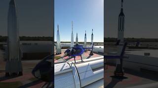 Landing on a rocket at NASA 🚀Cape Canaveral  Autorotation msfs2020 shorts helicopter [upl. by Nevak]