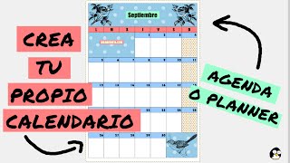 Cómo hacer un CALENDARIO para imprimir  PLANIFICADOR MENSUAL o planner con Openoffice 2017 [upl. by Anitteb]