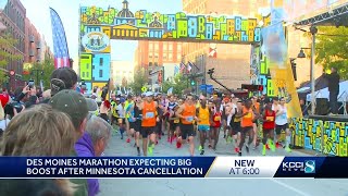 IMT Des Moines Marathon expecting big boost after Twin Cities Marathon was canceled [upl. by Hyozo]