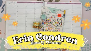 Erin Condren Hourly Planner  Plan with Me using Agenda52 Stickers  Lemon Summer Theme [upl. by Bruell]