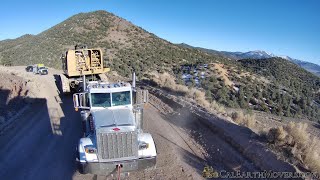 Transporting a CAT 6015B Excavator Up and Over a Mountain Part 2 992 View [upl. by Einohpets]