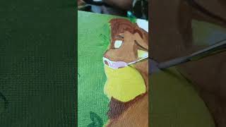 Lion amp his Lioness 🦁✨shikhas Depictions ✨ytshorts subscribe canvas painting acrylic painting [upl. by Plerre]