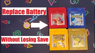 Change your Gameboy cartridge save battery without losing the save data [upl. by Htiekel]