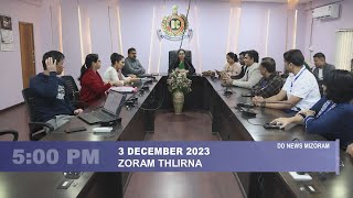 DD News Mizoram  Zoram Thlirna  3 December 2023  500 PM [upl. by Rebmeced]