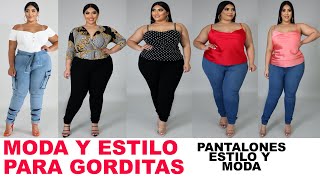 Ropa para gorditas  Estilo en pantalones para gorditas [upl. by Kenison833]