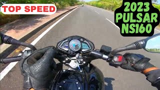 2023 Bajaj Pulsar NS 160 top speed [upl. by Atiloj768]