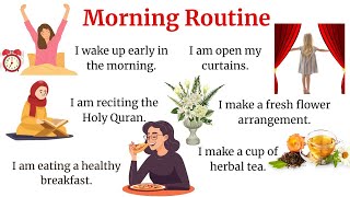 Morning Routine With Sentence  English Action Verbs For Beginner Daily Use  English Sentences [upl. by Lehcor61]