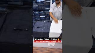 Baggy Jeans or Denim Shirts Combo Offer 699🔥 Shirts For Men shorts denim Jeans shirt viral [upl. by Jasmine]