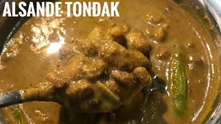 Alsande Tondak Recipe Alsaanyache Tonaak Red cowpeas coconut curry Goan Blacked eye bean curry [upl. by Nahtanohj]