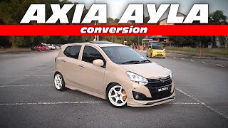 Daihatsu Ayla Cream SUSU Perodua Axia Modified [upl. by Dannica]