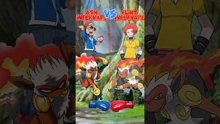 Ash Infernape 🔥vs Flint Infernape🔥Who is strong 💪pokemon shorts [upl. by Roderich]