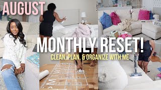 AUGUST MONTHLY RESET CLEAN amp SANITIZE WITH ME MONTHLY REFLECTIONGOAL SETTING ORGANIZING MY LIFE [upl. by Yarvis]