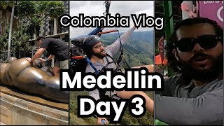 PARAGLIDING MEDELLIN CITY CENTER ESCOBARS COMUNA 13  COLOMBIA PART 4 [upl. by Aicirtel682]