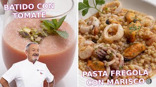 PASTA FREGOLA con marisco  BATIDO de TOMATE zanahoria y sandía ¡con Arguiñano [upl. by Anirad]