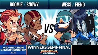 Boomie amp Snowy vs Wess amp Fiend  Winners SemiFinal  Midseason Invitational 2022  2v2 [upl. by Waiter]