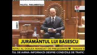 Juramantul depus in Parlament de Traian Basescu [upl. by Adialeda]