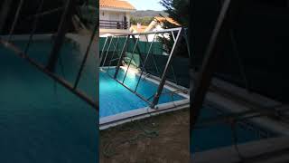 Como hacer una cubierta de piscina casera [upl. by Garv984]