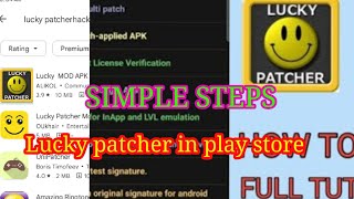 lucky patcher🥳😈 in play store how to use lucky patcher downloadhow to install lucky patcher [upl. by Sueahccaz485]