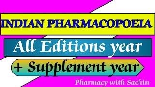 PharmacopoeiaIndian pharmacopoeiaIPEditionspharmaceuticsInorganic chemistrypharmacopoeia [upl. by Ahsilem]