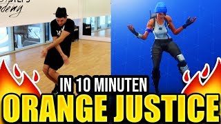 In 10 Minuten ORANGE JUSTICE lernen Fortnite Tanz Tutorial [upl. by Enyak475]