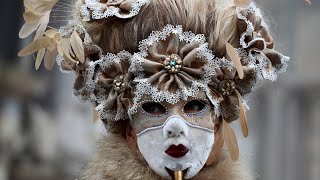 Venice Carnival the fog doesnt stop the masks [upl. by Attesoj]