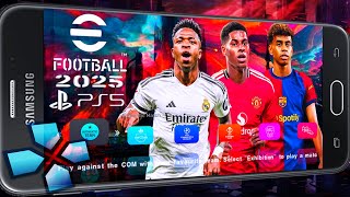 EFOOTBALL PES 2025 PPSSPP NEW SEASON PATCH FULL KITS amp MINIKITS UPDATE  PROMOTION TEAMS HD GRAPHICS [upl. by Anawit940]