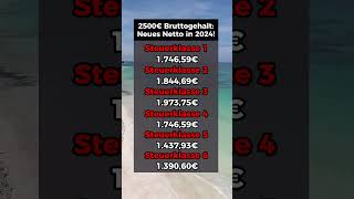 2500€ Brutto Neues Nettogehalt in 2024 [upl. by Beitch]