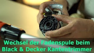 Wechsel der Fadenspule beim Black amp Decker Rasentrimmer [upl. by Tierza]