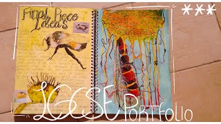 My Completed A Art IGCSE Portfolio School Sketchbook Tour  GRADE 9 [upl. by Trudie]