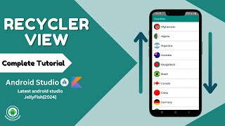 RecyclerView in android studio  2024 JellyFish Tutorial  Kotlin [upl. by Uriah]