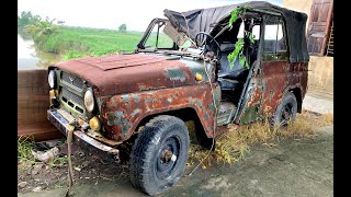 Full restoration ancient UAZ 469  Restoring and repair antique uaz 469 cars [upl. by Amaerd]