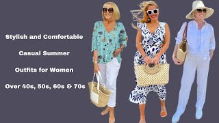 Stylish and Comfortable Casual Summer Outfits for Women Over 40s 50s 60s and 70s  Summer Fashion [upl. by Fanechka]