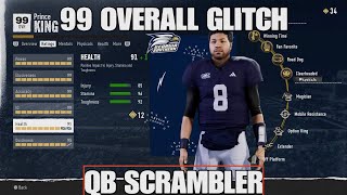 99 OVERALL GLITCH IN ROAD TO GLORY NCAA 25 QUARTERBACK SCRAMBLER AFTER PATCH [upl. by Sproul]