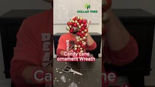 Candy Cane Ornament Wreath short shorts christmas dollartree diy christmasdiy shortvideo [upl. by Dessma945]