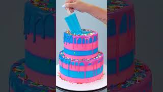 shorts Pink VS Blue Cake Decorating [upl. by Annocahs]