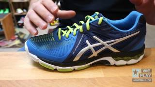 Asics GelNetburner Ballistic  Review Handballschuhe WePlayHandball [upl. by Columbine918]