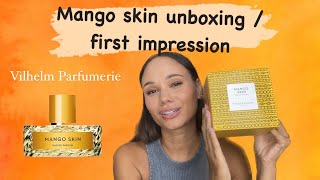 Fragrance unboxing and first impression of Vilhelm parfumerie Mango Skin [upl. by Eecyaj]