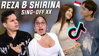 Shes something special Waleska amp Efra react to SING OFF TIKTOK SONGS PART 20 Reza vs Shirina [upl. by Yffub]