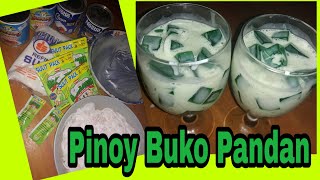 Easy Pinoy Gelatine Recipe Buko Pandan recipe [upl. by Xonk]