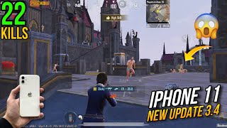 NEW UPDATE 34 IPHONE 11 PUBG MOBILE LIVIK GAMEPLAY 2024  IPHONE 11 PUBG FPS TEST 2024 [upl. by Yslek]