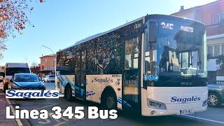 Línea 345 Bus Sagalés  España  Viaje completo [upl. by Caz921]