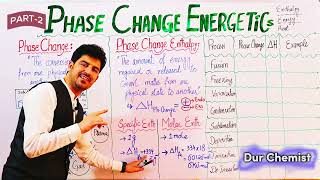 Phase Change Energetic PART02 Phase Change Phase Change Enthalpy  Dur Chemist  Best teacher [upl. by Ydniahs]