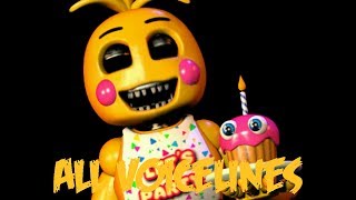 Toy Chica  All Voicelines with Subtitles  Ultimate Custom Night [upl. by Howzell]