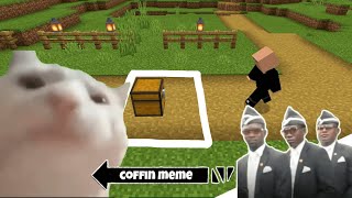 Coffin Meme Traps but Cat is Vibing Part 2  Minecraft [upl. by Eldrida604]